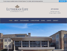 Tablet Screenshot of lutheranlifecommunities.org